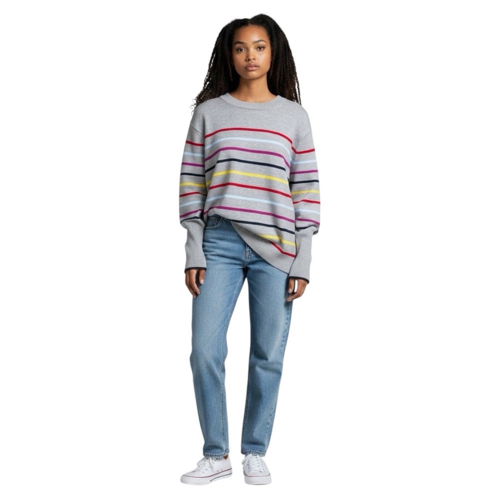 La Ligne x Target Striped‎ Crewneck Sweater Women’s Medium Grey Multicolour
